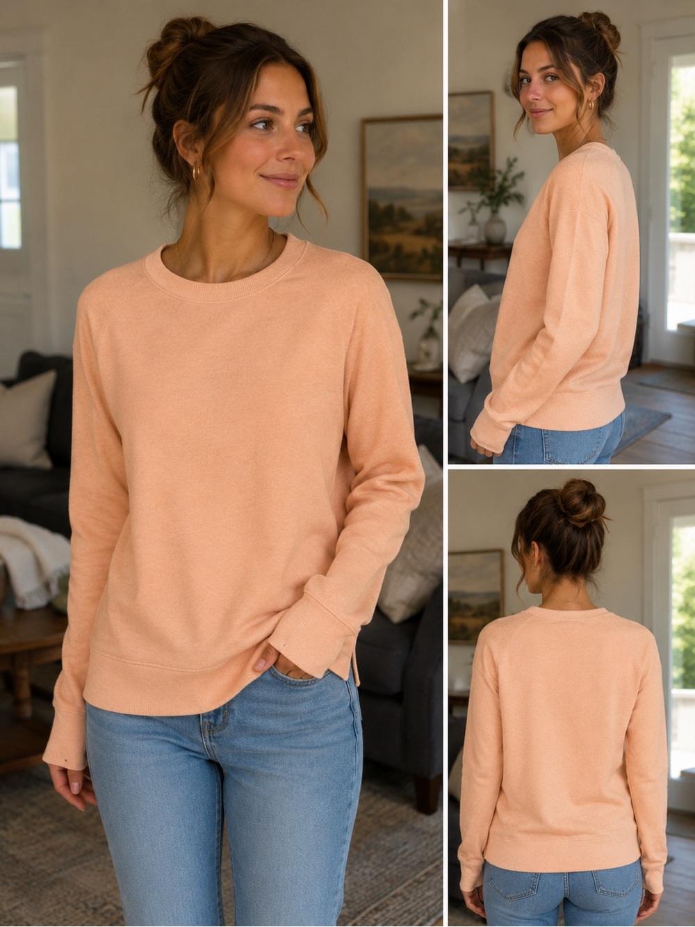 tek gear Peach Crewneck Sweatshirt